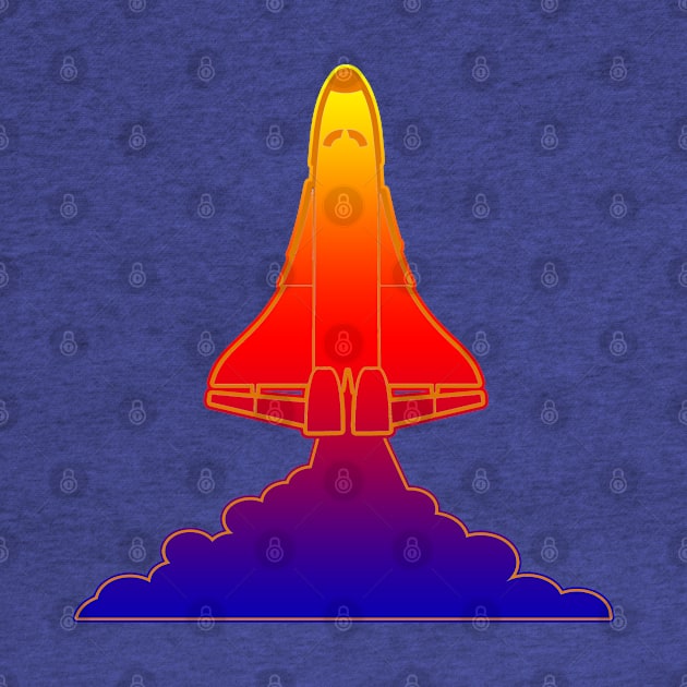 Rainbow Space Shuttle by Scar